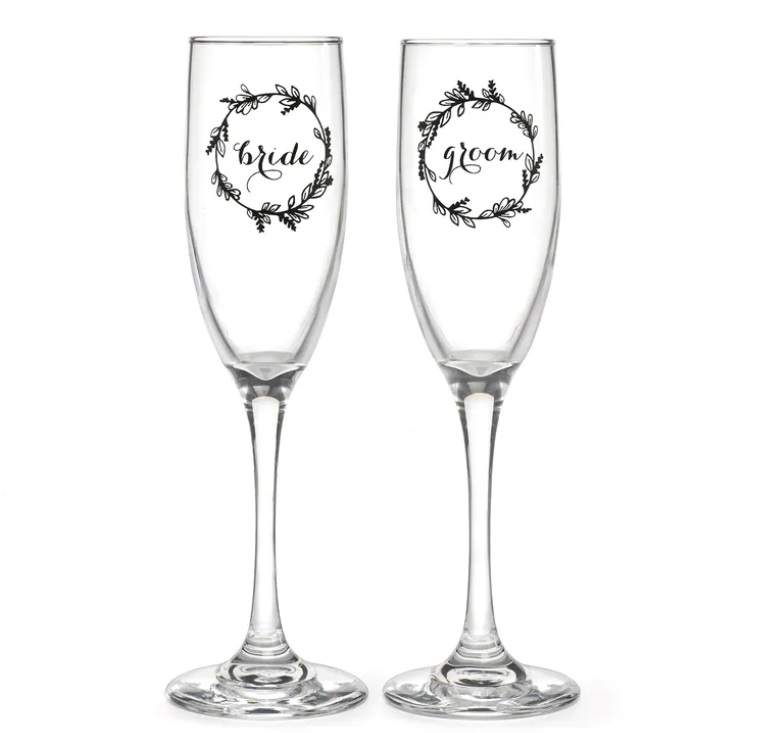 Engraved Wedding Flutes